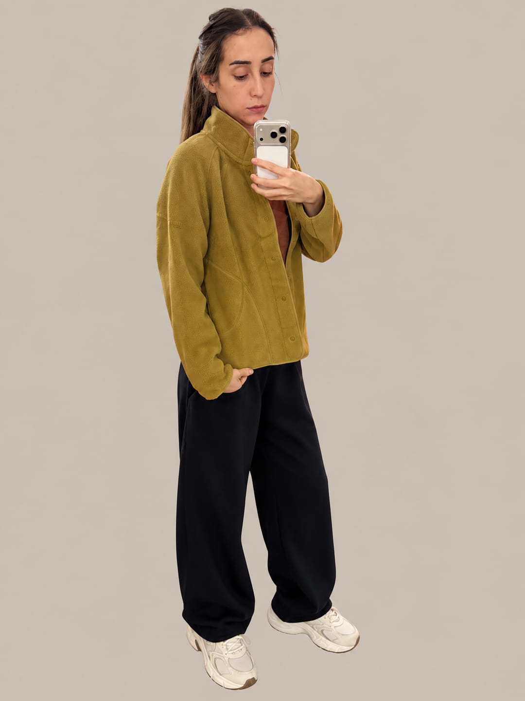 Customer photo review of Women’s Lightweight Regular-Fit Micro Fleece Jacket (Mid Warmth) PM028