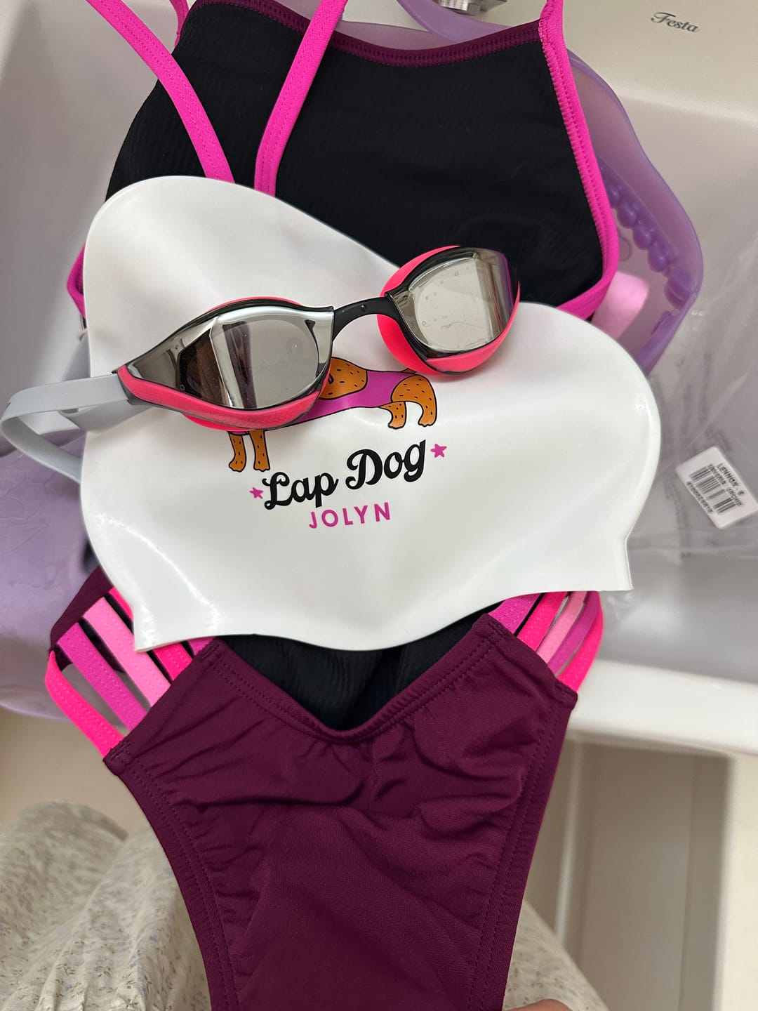 Customer photo review of LENNOX ONE PIECE - Sangria|Orchid