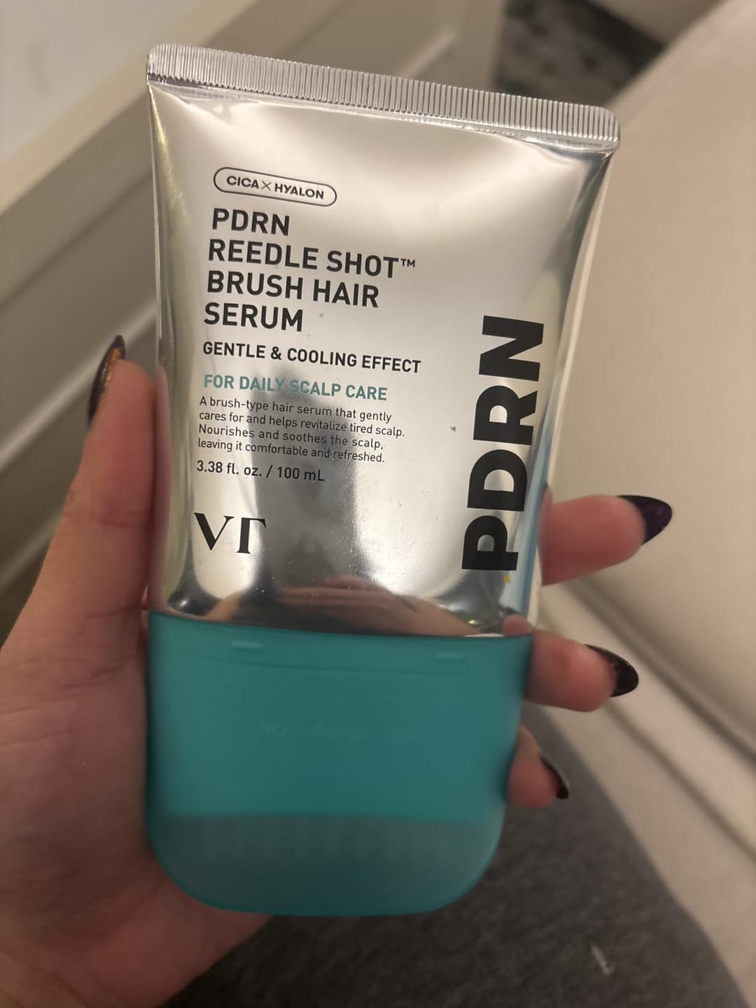 Customer photo review of PDRN Brush Hair Serum