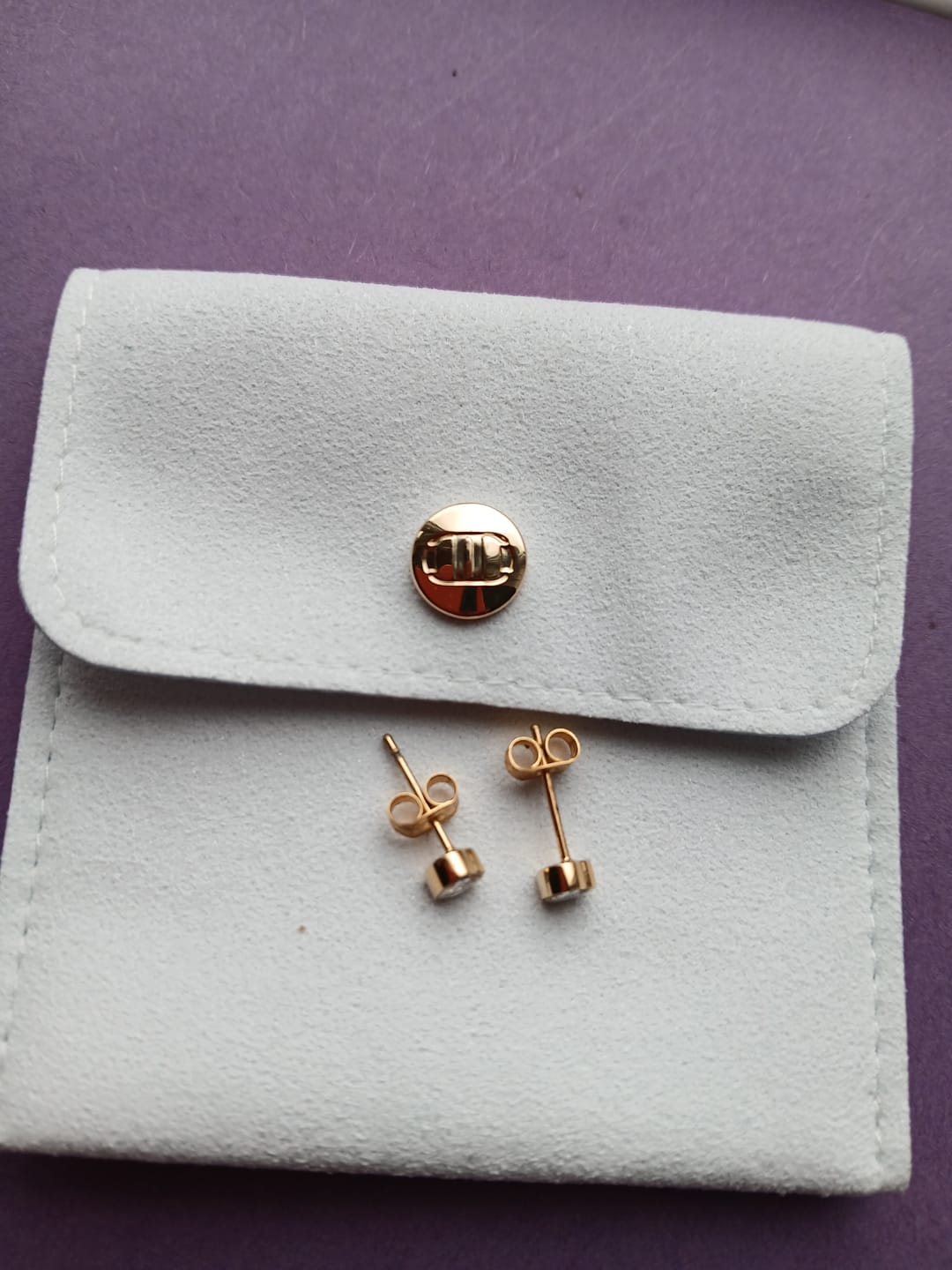 Customer photo review of Heart Tennis Studs