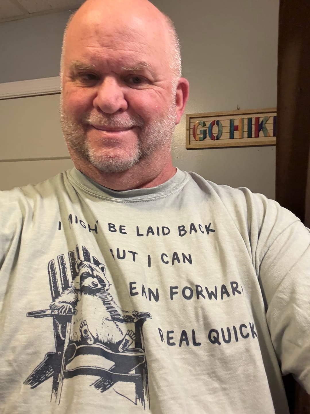 Customer photo review of I Might Be Laid Back Tshirt