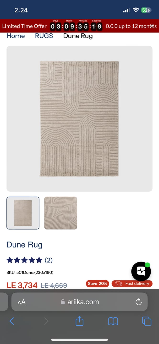 Customer photo review of Sandstone Rug