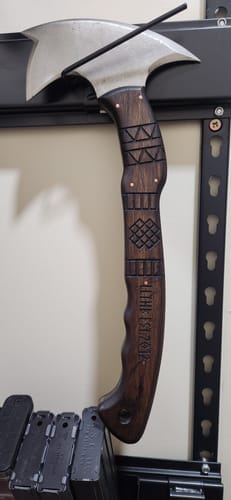 Customer photo review of Сustom made tomahawk "Ogun"