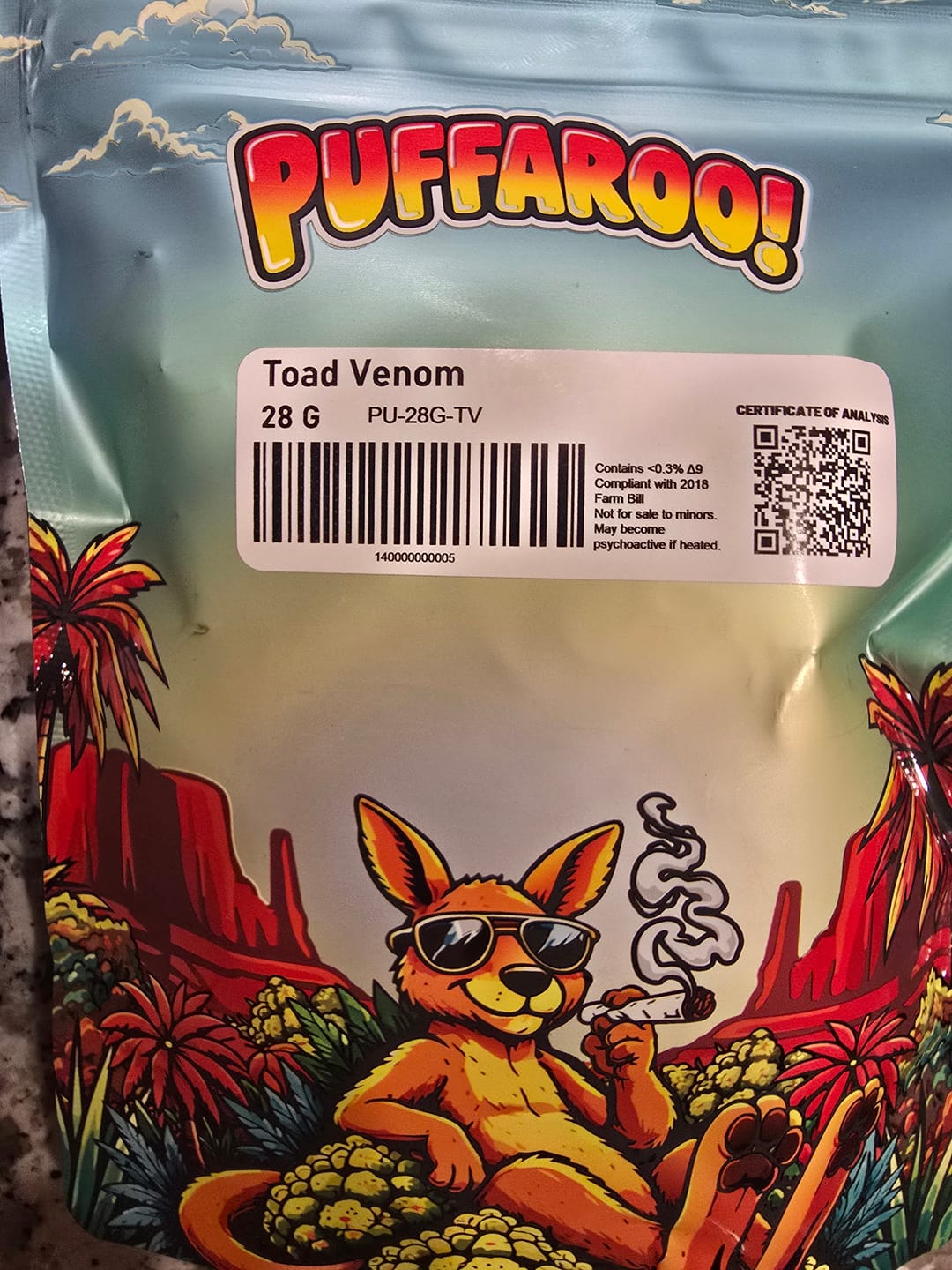 Customer photo review of Puffaroo - Toad Venom - 28 Grams - Indica