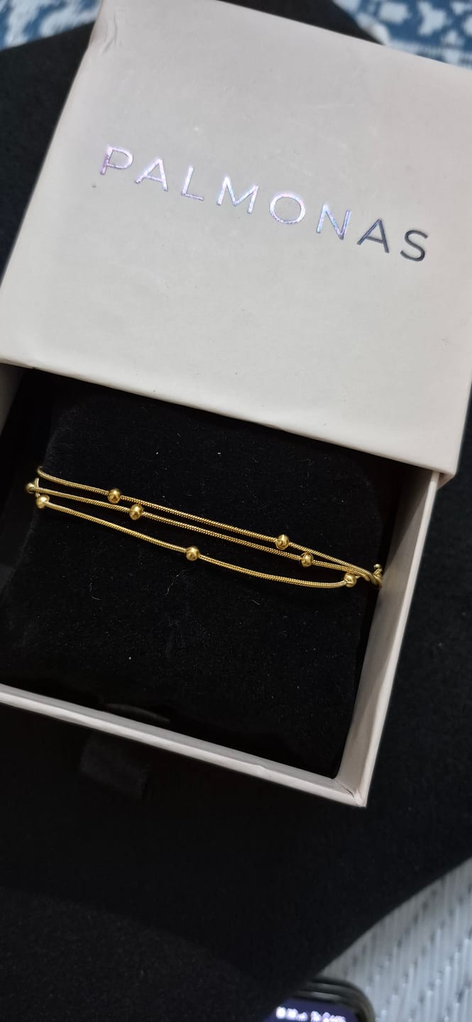 Customer photo review of Beaded Beauty Layered Chain Bracelet