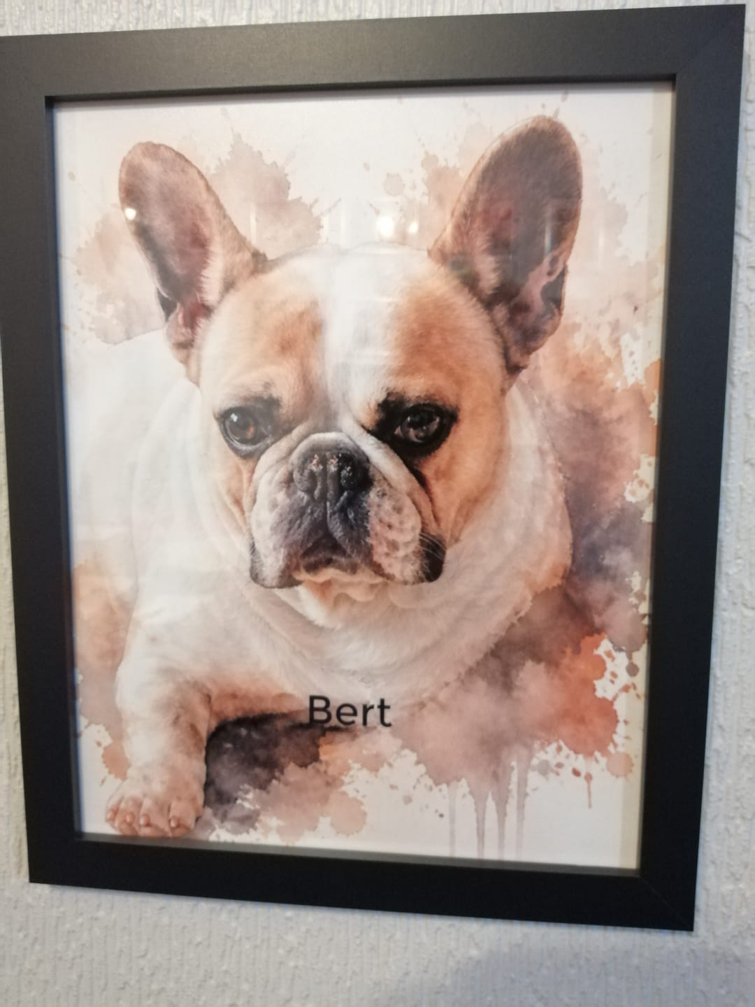 Customer photo review of Personalised Poster - Watercolour Realistic Portrait