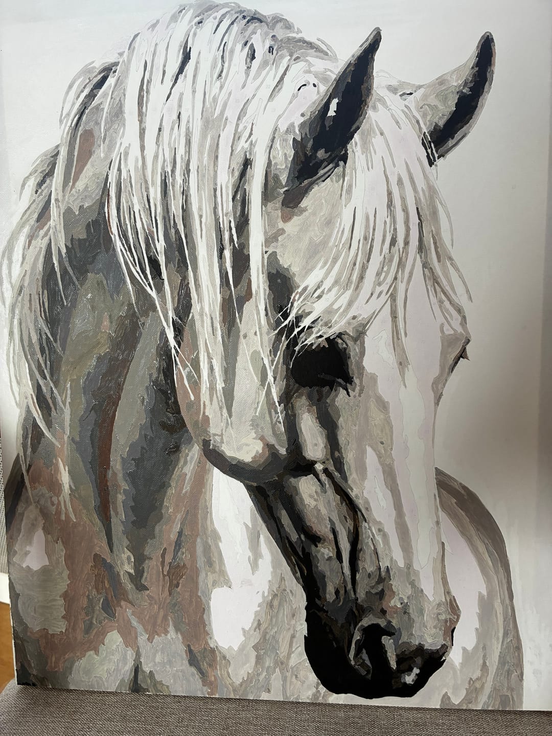 Customer photo review of Gentle Stallion | Paint by Number