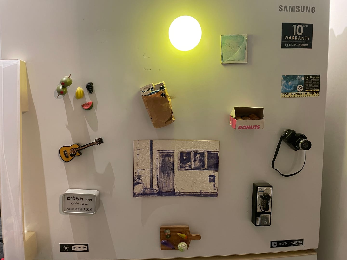 Customer photo review of Moon Night Light Fridge Magnets