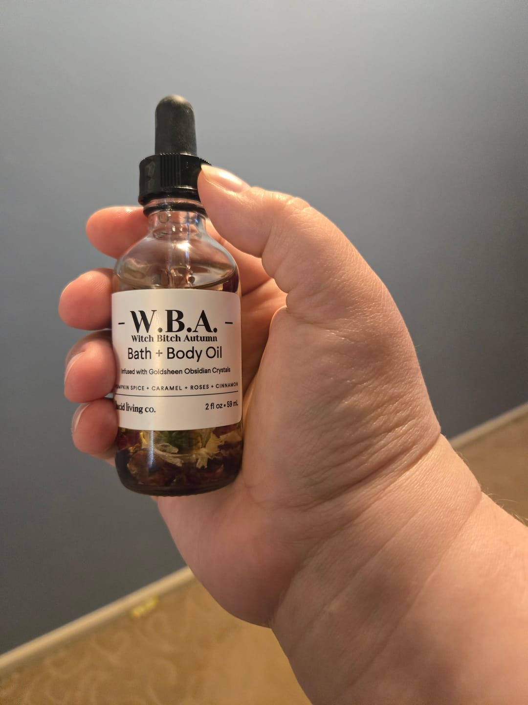 Customer photo review of W.B.A. Witch Bitch Autumn Bath & Body Oil
