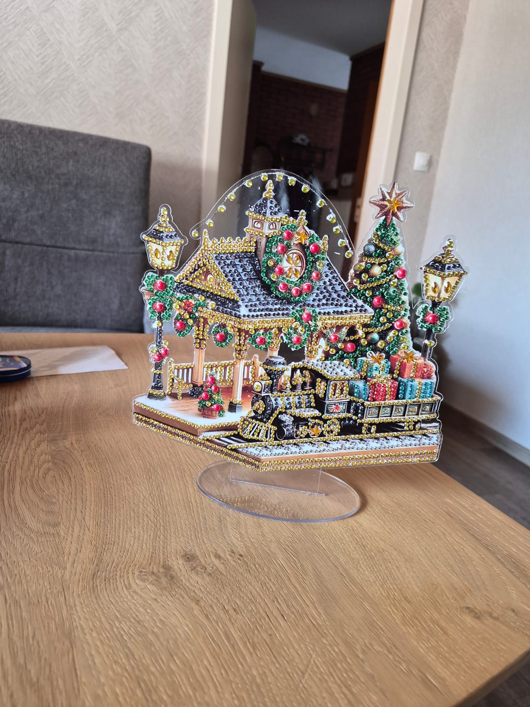 Customer photo review of Diamond Painting Ornament – Weihnachtszug