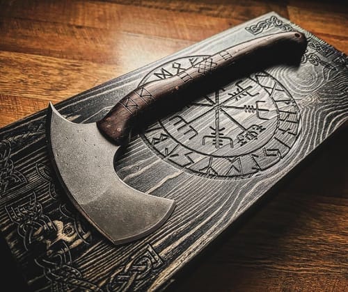 Customer photo review of Hand forged tomahawk "Nanook"