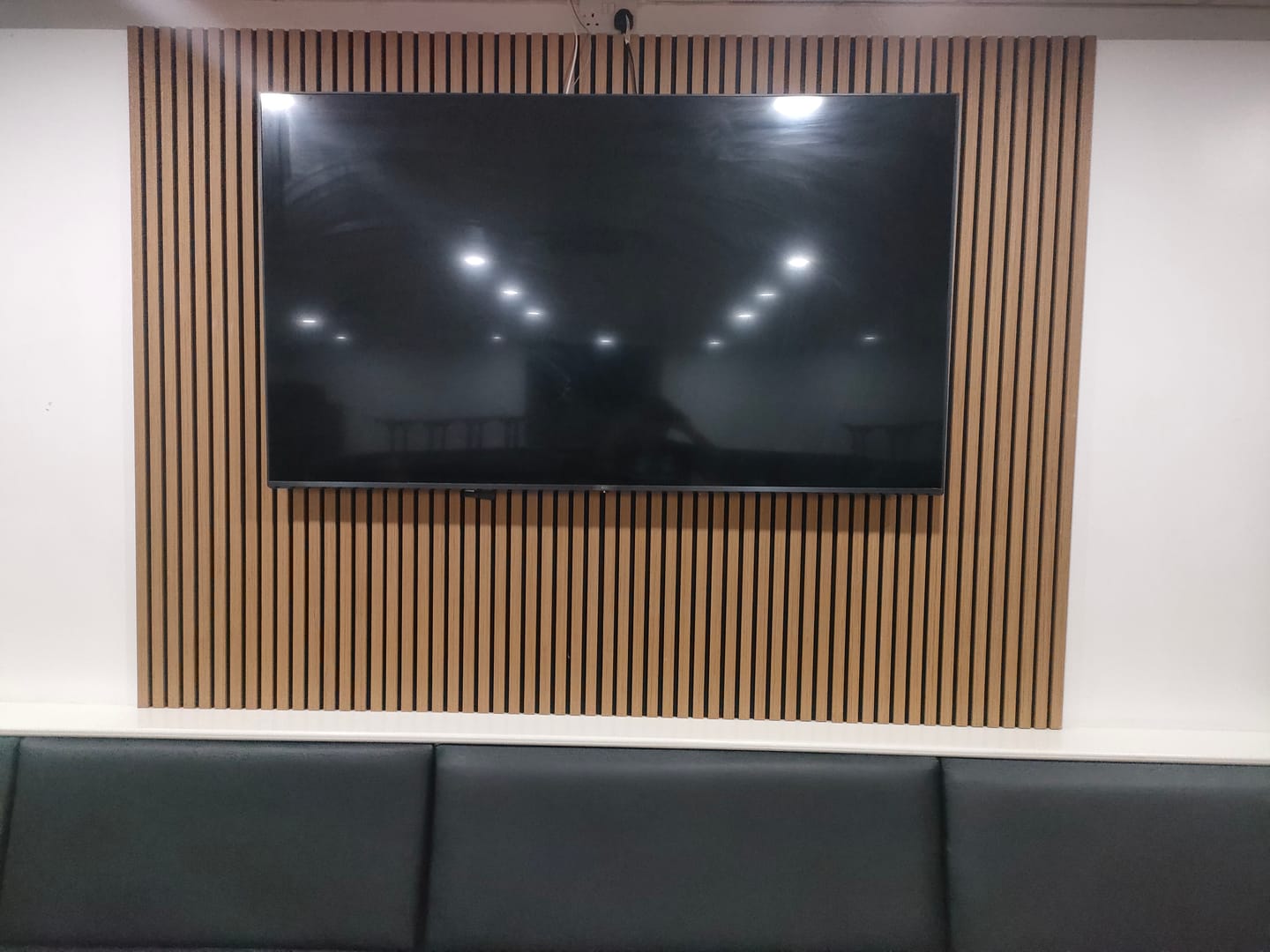 Customer photo review of Natural Oak Acoustic Wall Panel