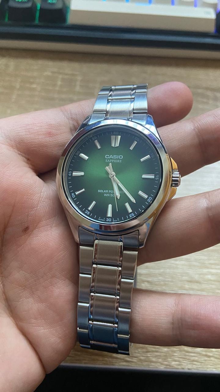 Customer photo review of Reloj Casio Sapphire MTS-RS100D-3A Verde Tough Solar Acero 41,7mm