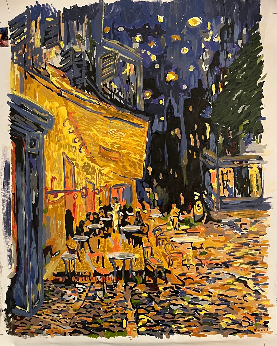 Customer photo review of Cafe Terrace at night - Vincent Van Gogh | Painting by Numbers