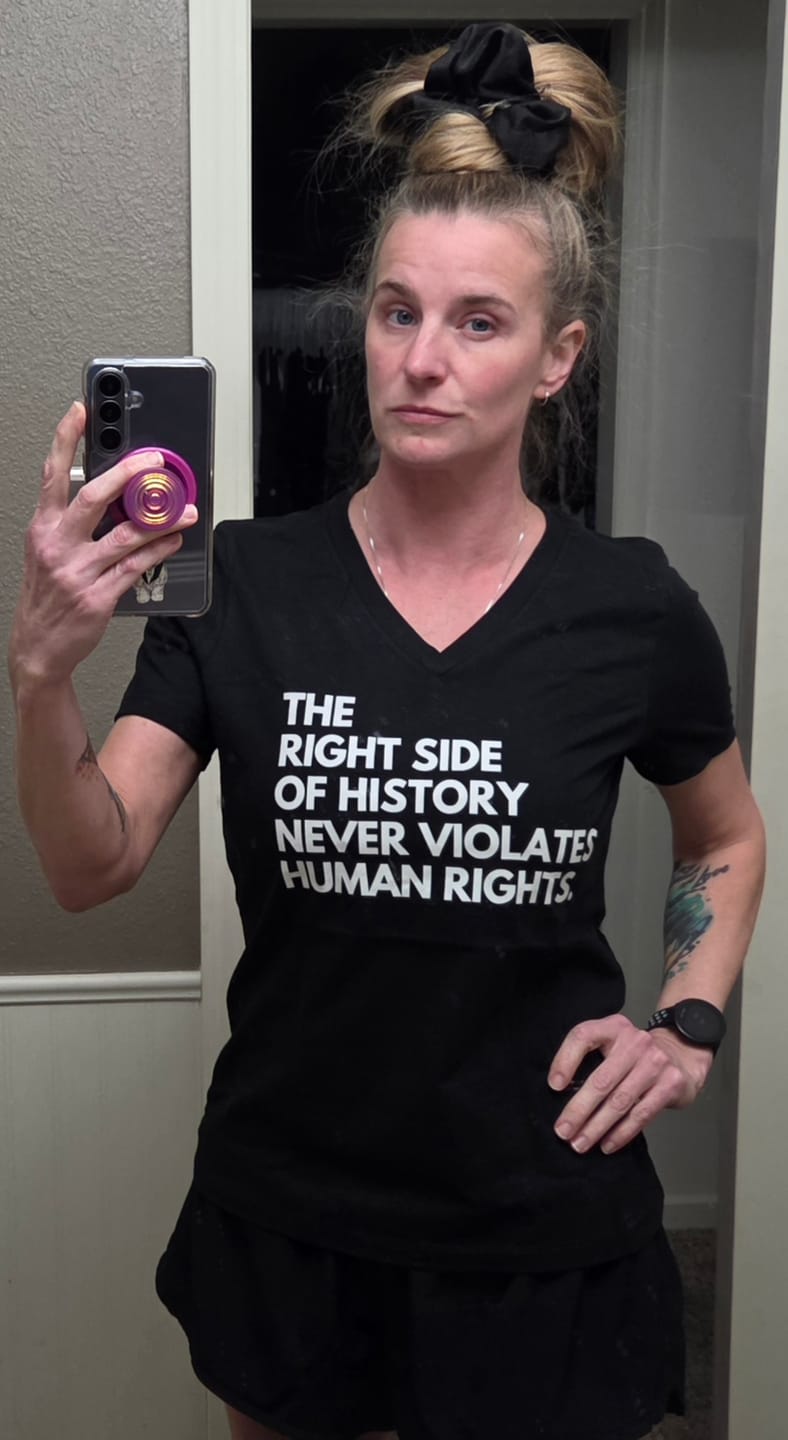 Customer photo review of Right Side Women's V-Neck T-Shirt
