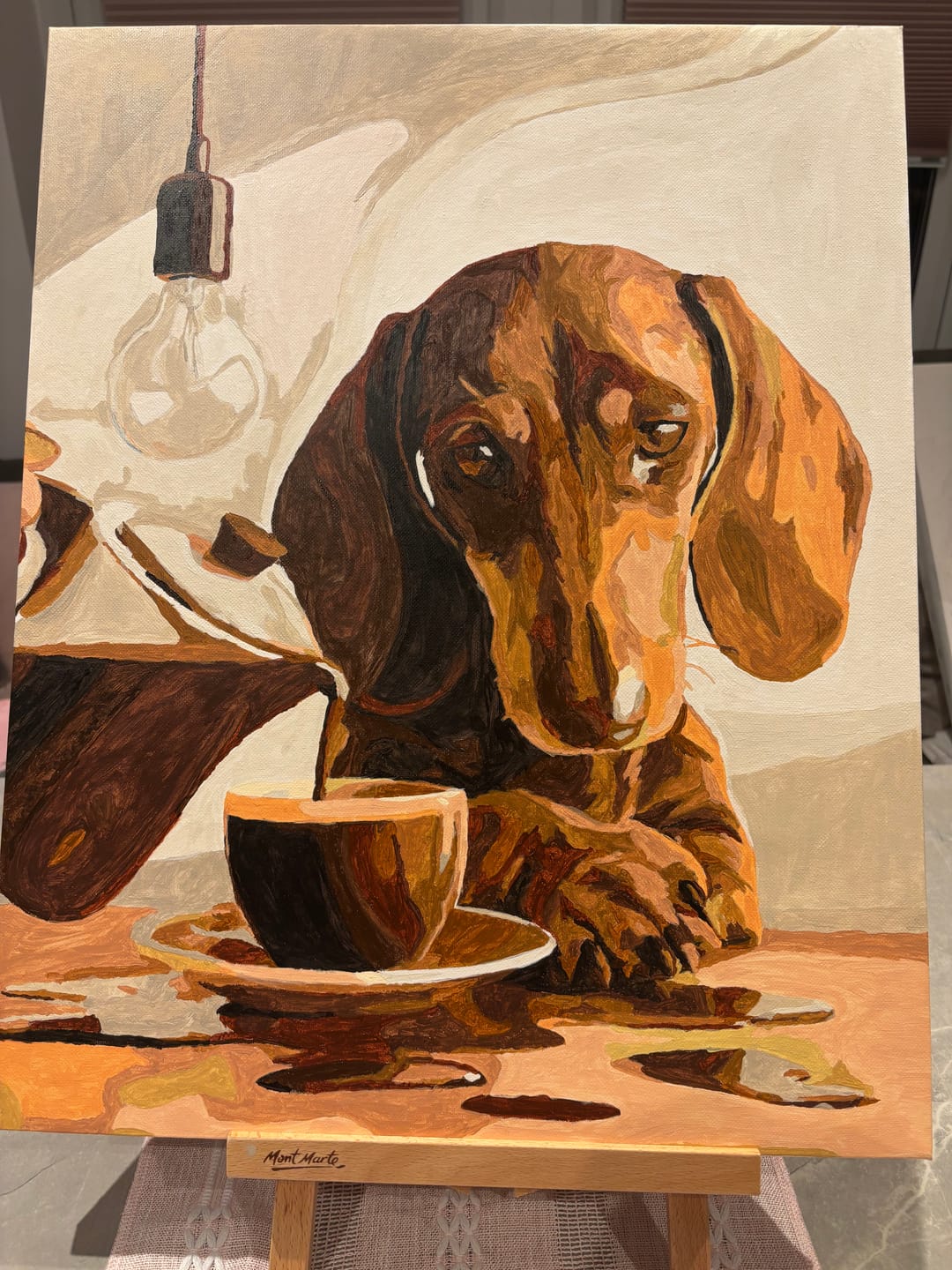 Customer photo review of Dachshund Brew | Paint by Number