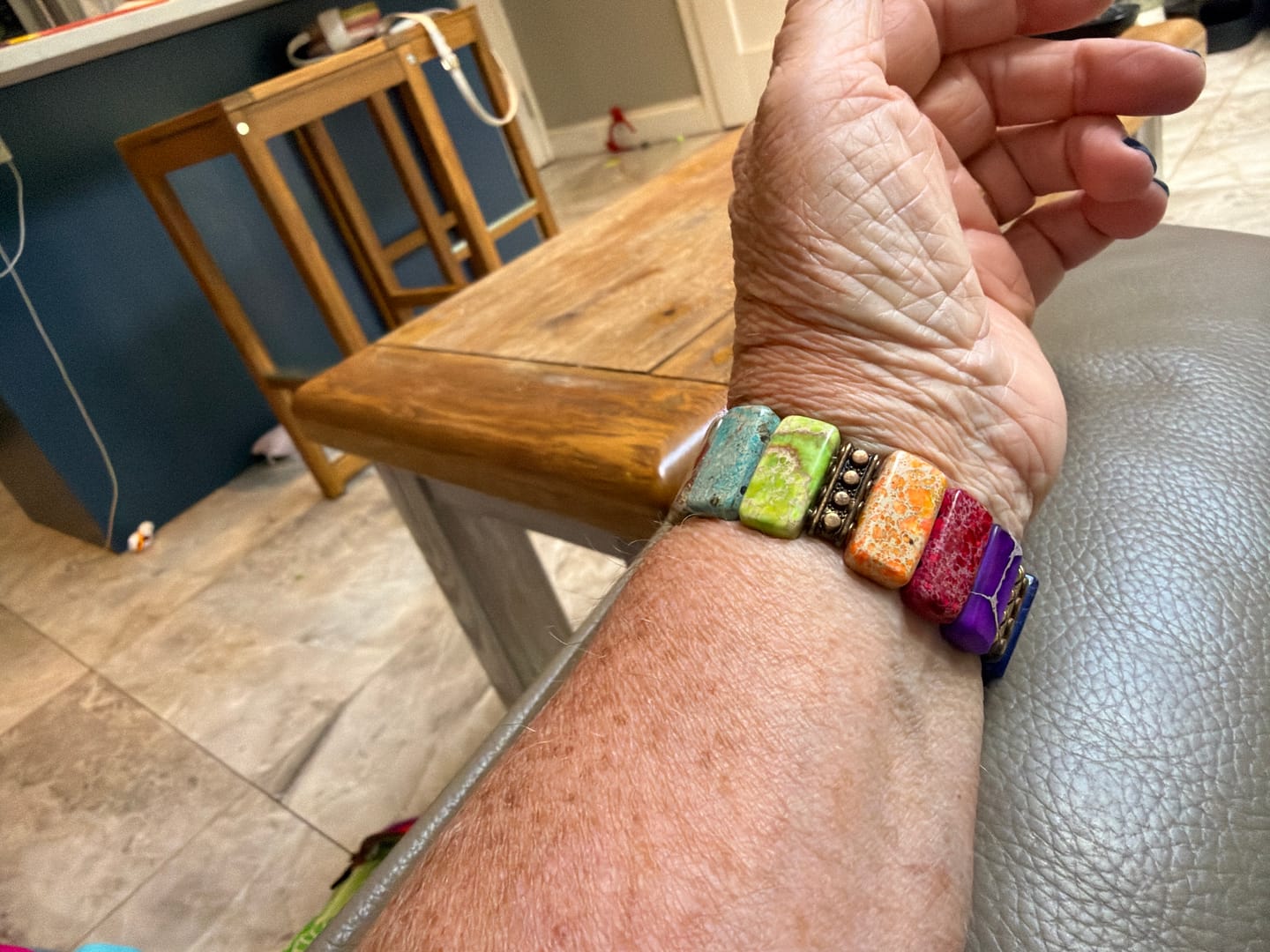 Customer photo review of Chic Chakra Stretch Apple Watch Strap