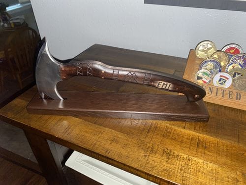 Customer photo review of Сustom made tomahawk "Ogun"