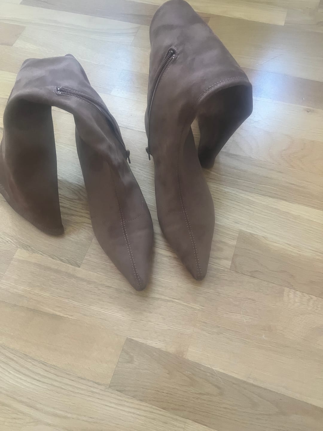 Customer photo review of The Row 2025 Long Boot Brown Suede 556126