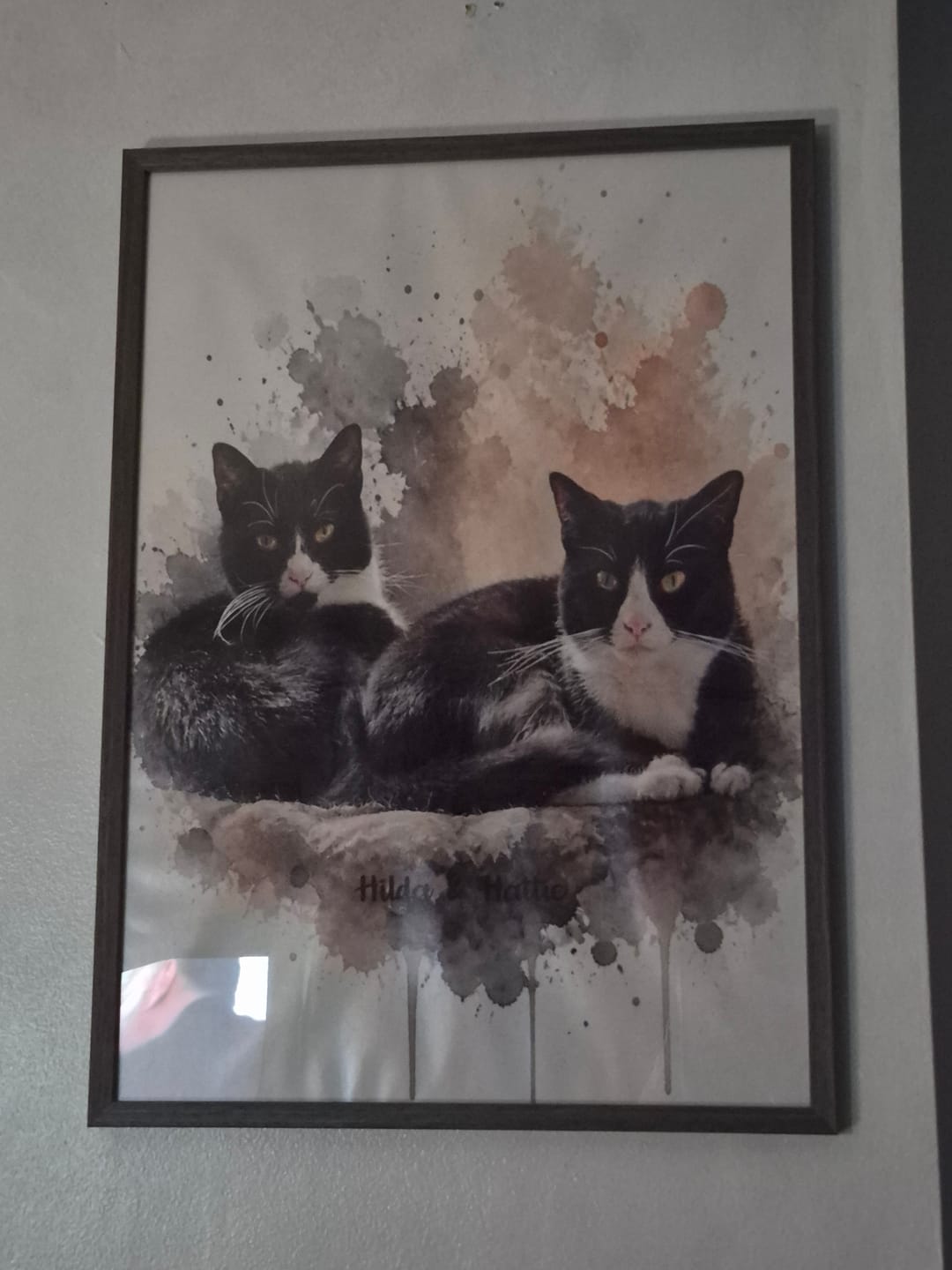 Customer photo review of Personalised Poster - Watercolour Realistic Portrait