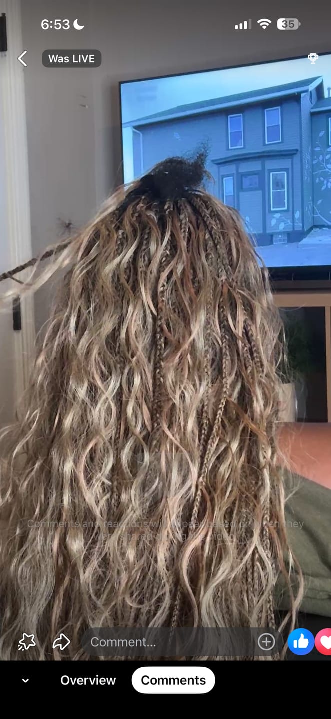 Customer photo review of Color #8 Light Brown Body Wave Bulk Human Braiding Hair