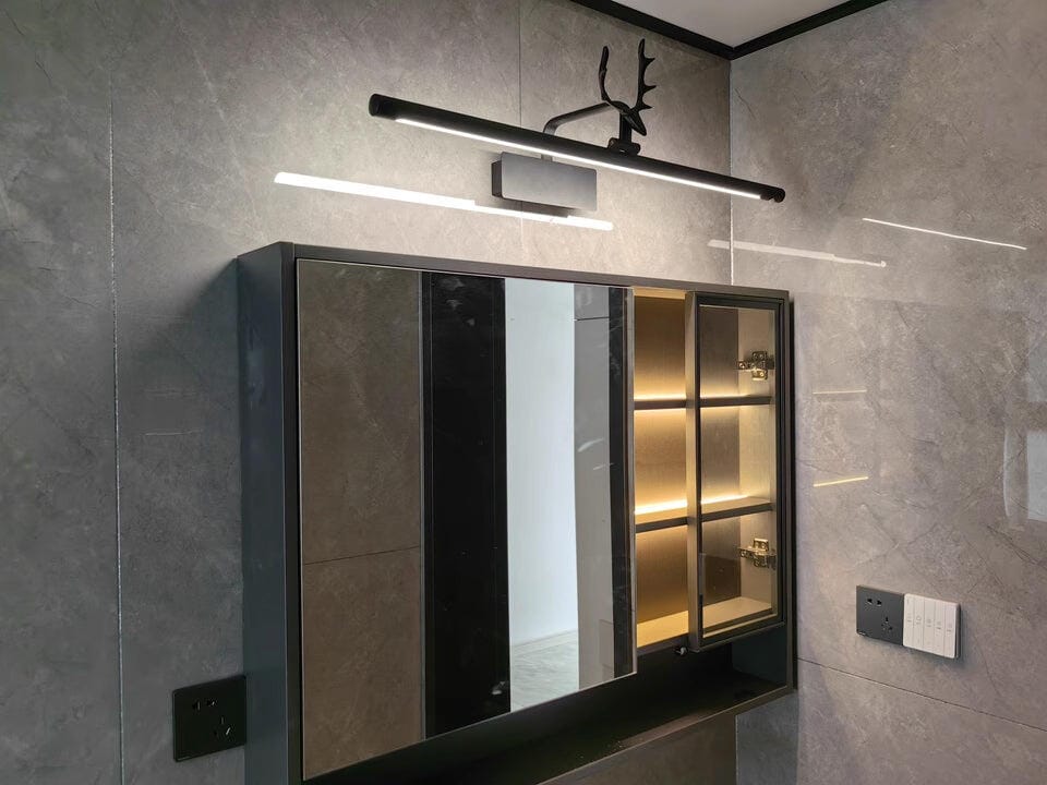 Customer photo review of Wall Sconce, Stag Horn Picture Light, Metal & Acrylic, Integrated LED