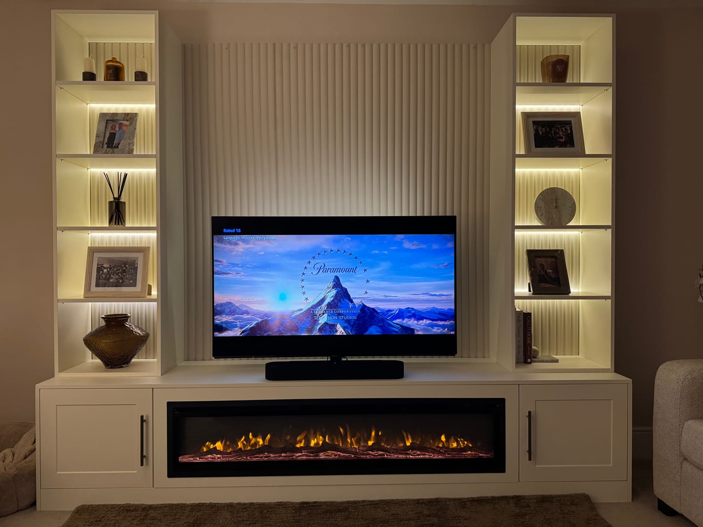 Customer photo review of Cut-to-Size Paintable MDF Wall Panels