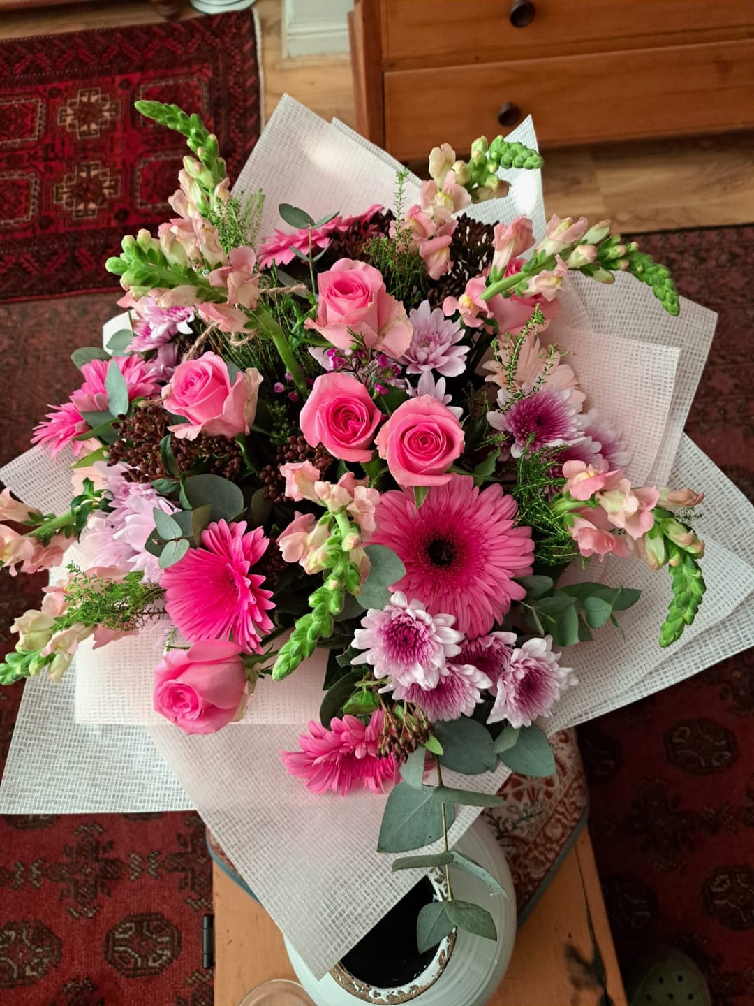 Customer photo review of Pink Flower Bouquet