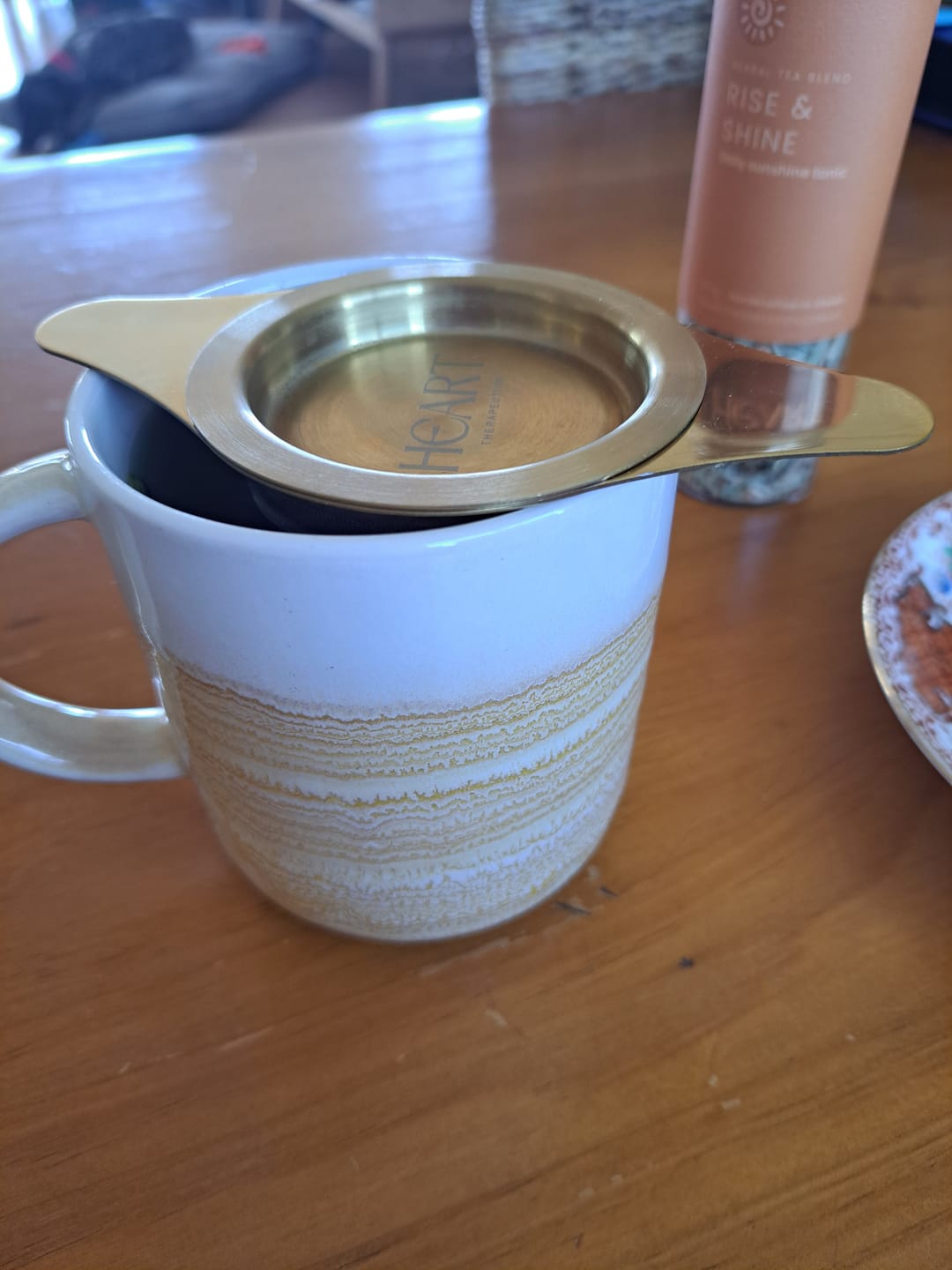 Customer photo review of Premium Gold Tea Cup infuser