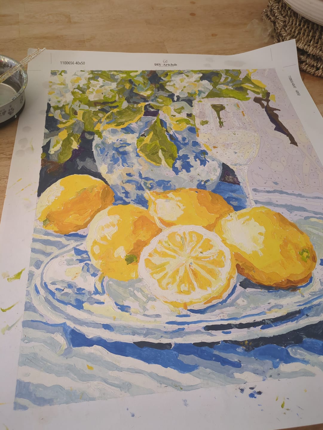 Customer photo review of Lemons and Wine | Paint by Numbers
