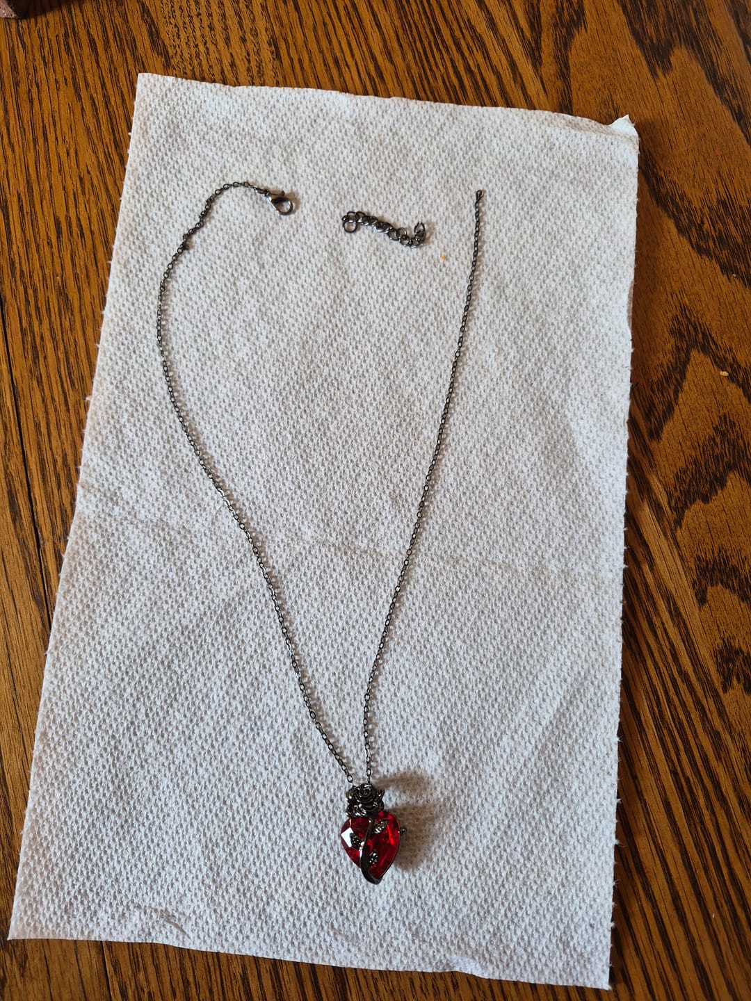 Customer photo review of Blood Rose Necklace