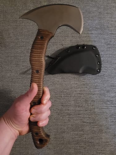 Customer photo review of Tactical tomahawk "Wendigo" with polymer composite handle