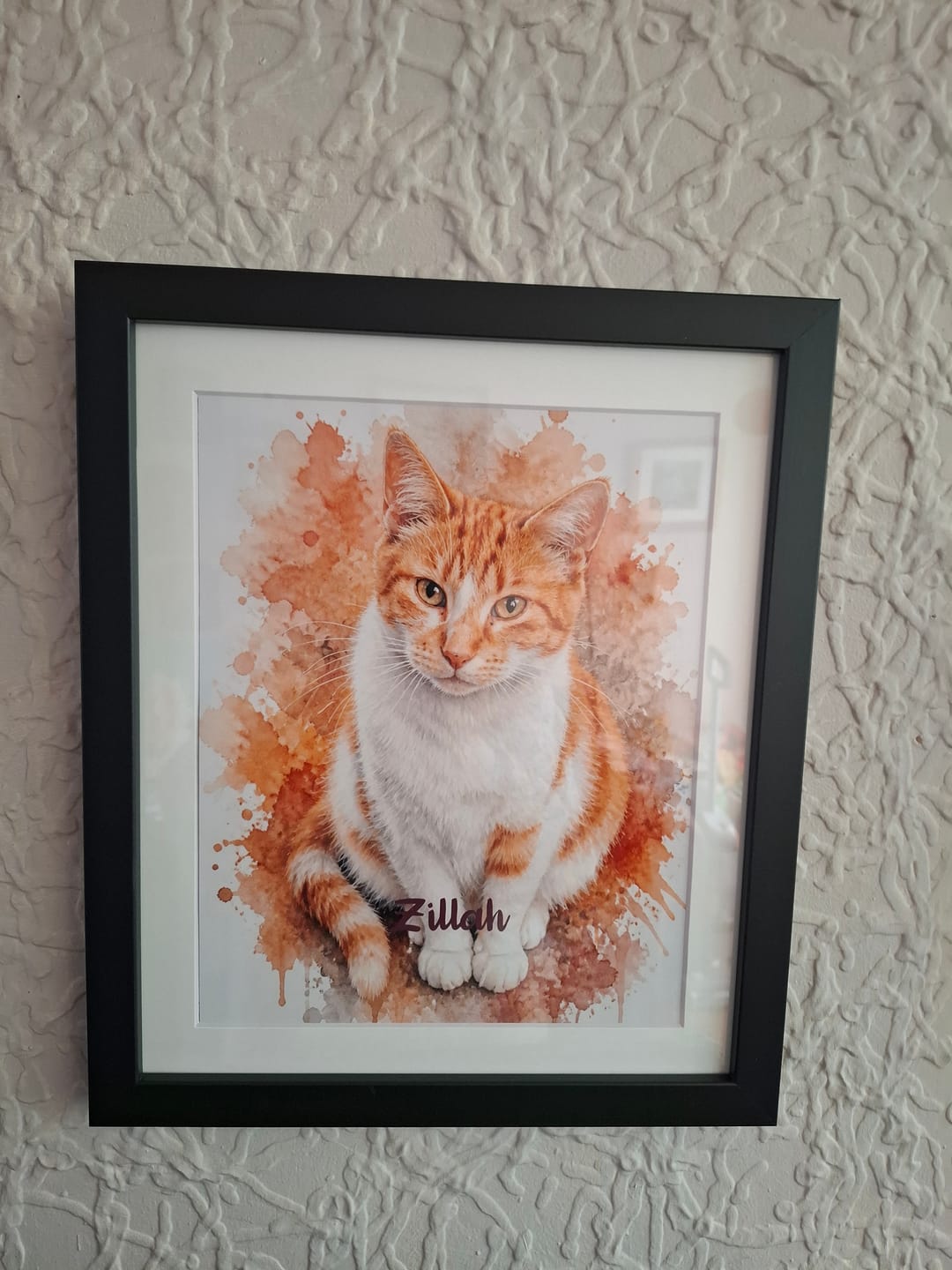 Customer photo review of Personalised Poster - Watercolour Realistic Portrait