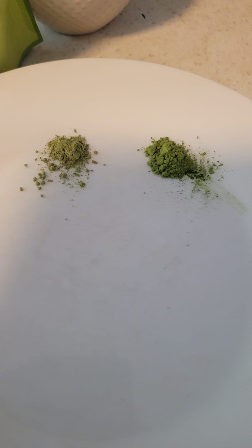 Customer photo review of Premium Matcha Latte Powder