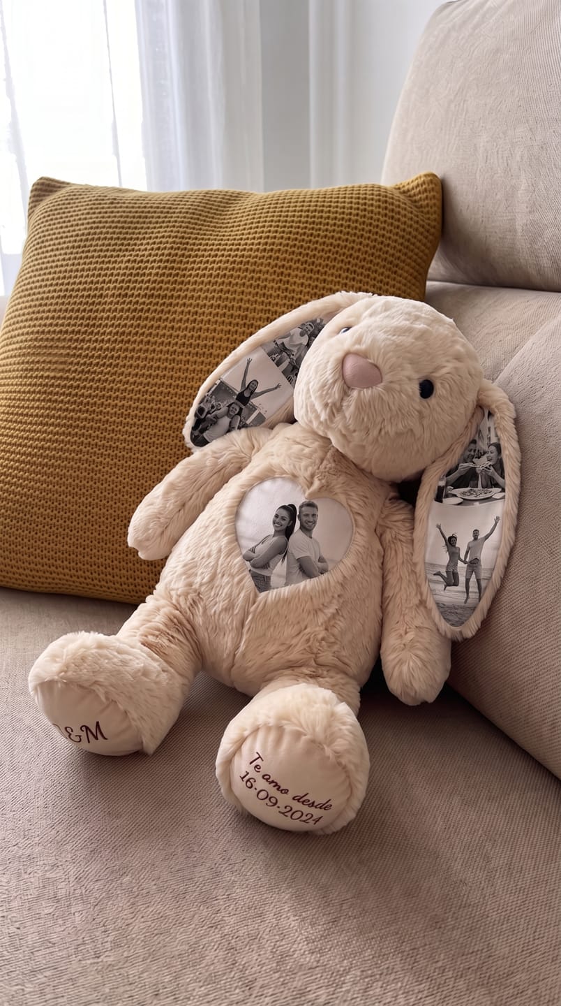 Customer photo review of Conejito de Peluche Personalizable