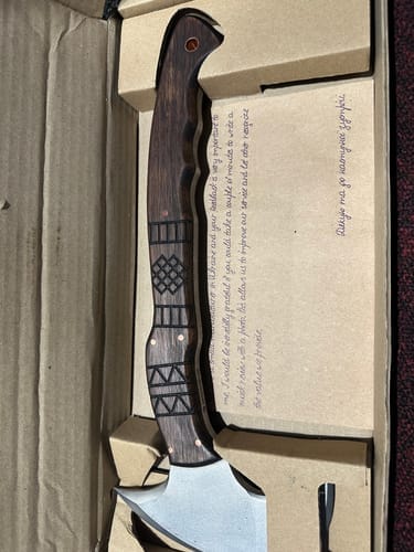 Customer photo review of Сustom made tomahawk "Ogun"