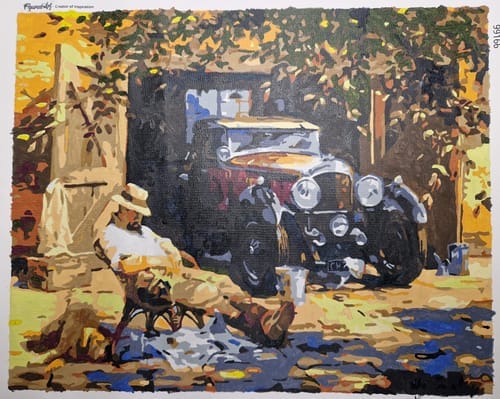 Customer photo review of Homme se reposant près de sa Voiture