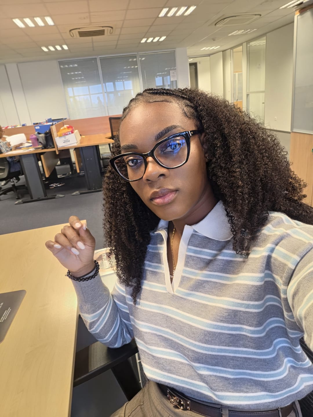 Customer photo review of Afro Kinky Curly Human Crochet Hair