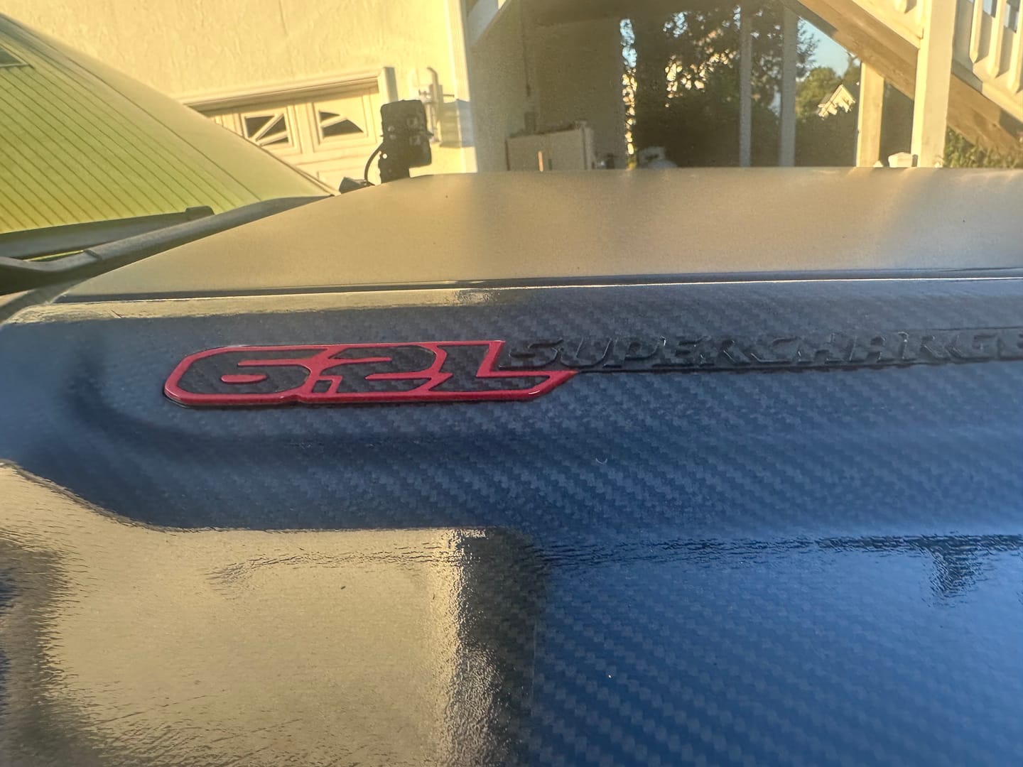 Customer photo review of 6.2L Supercharged Hood Emblem Overlay Decals  - 2021-2024 Ram TRX