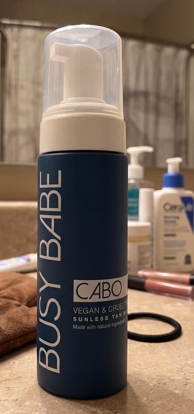 Customer photo review of Cabo Self Tan Mousse w/Mitt