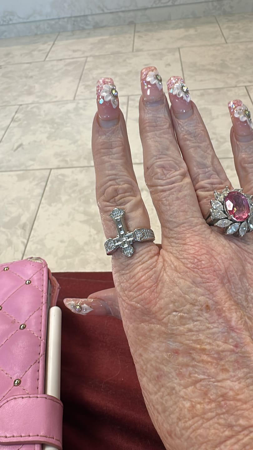Customer photo review of Christianartworkshop Central Cross Motif Ring with Cubic Zirconia Accents: Carry His Care in Daily Wear