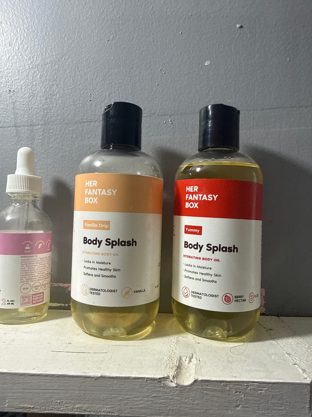 Customer photo review of Body Splash - Skin Smoothing Body Oil (Vanilla Drip)