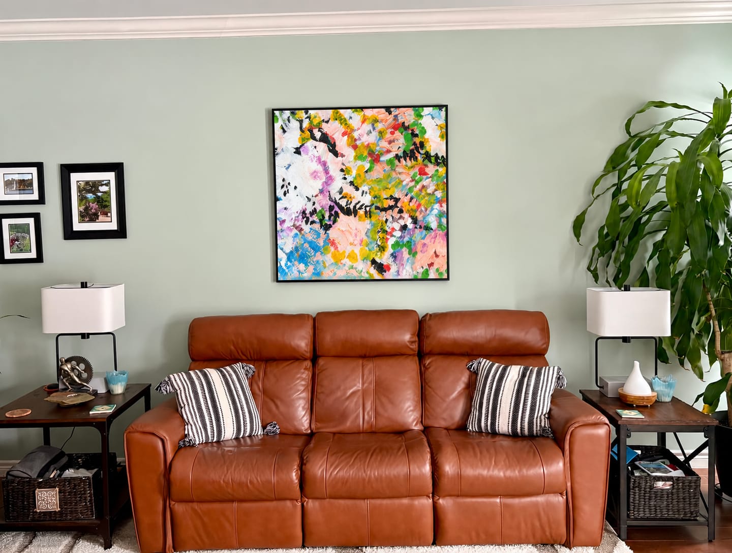 Customer photo review of Chromatic Meadow Abstract Wall Art