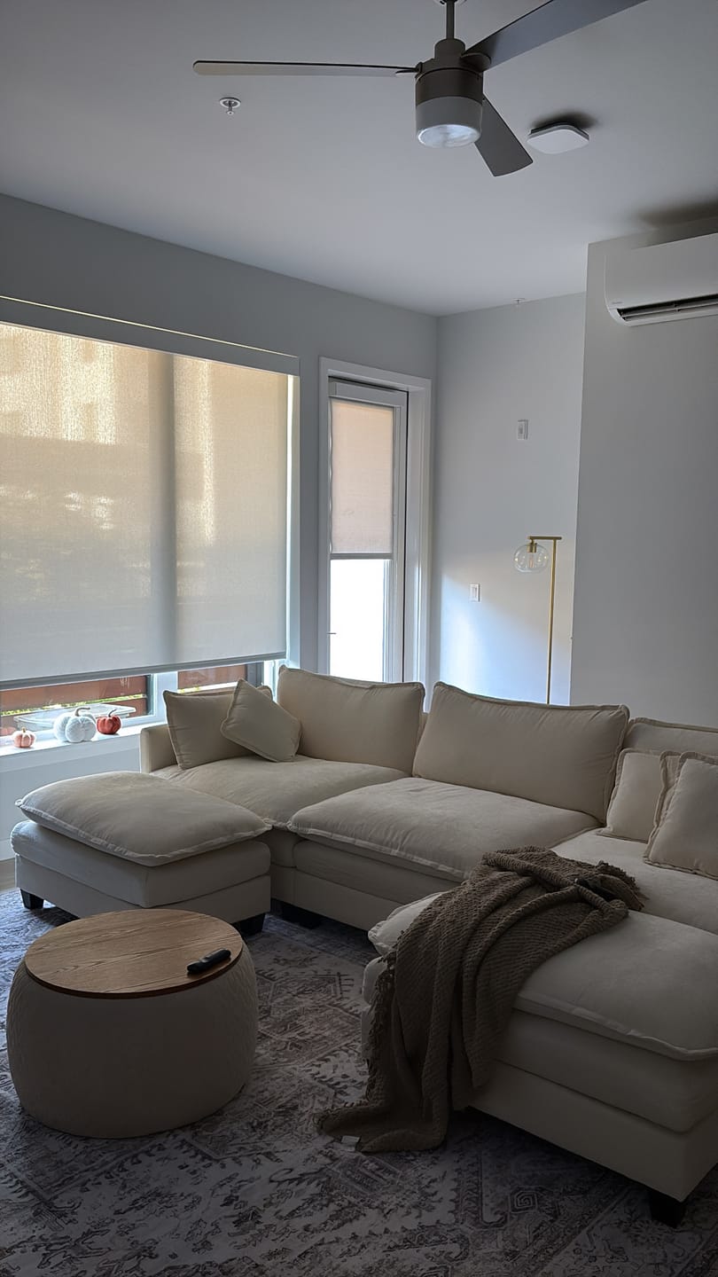 Customer photo review of 149.2 Inch Cloudy Luxury Thickened Cushion Modular Sofa