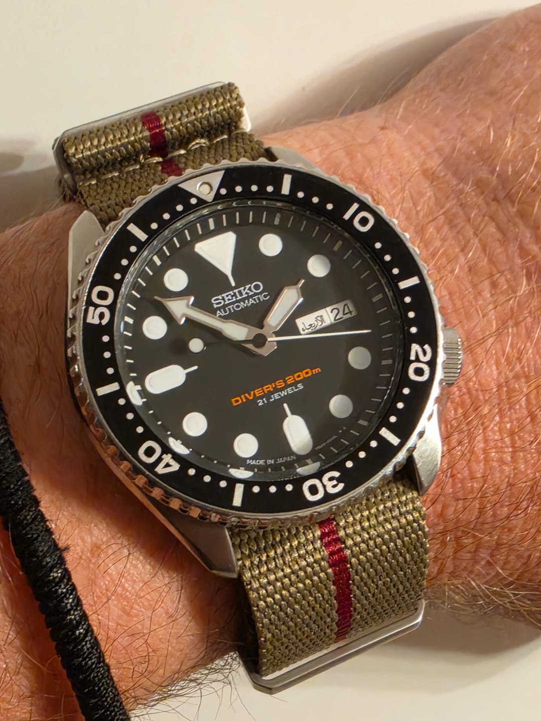 Customer photo review of Five Eye Nylon Watch Strap - Stripe