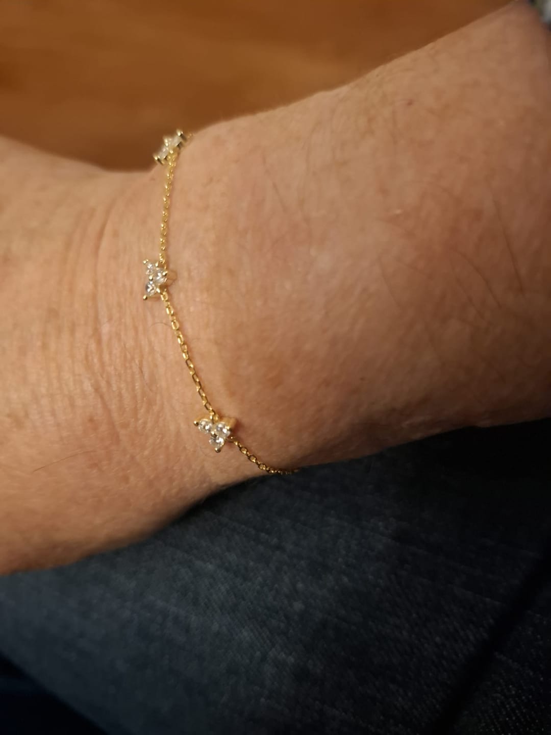 Customer photo review of Trinity Infinity Bracelet in Gold
