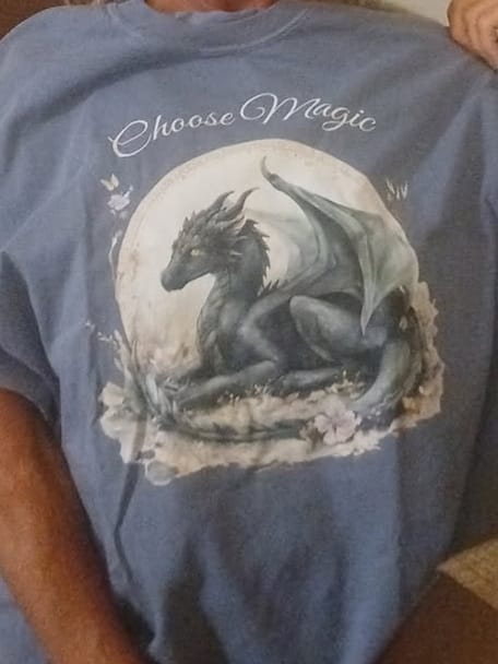 Customer photo review of Choose Magic Dragon T-Shirt