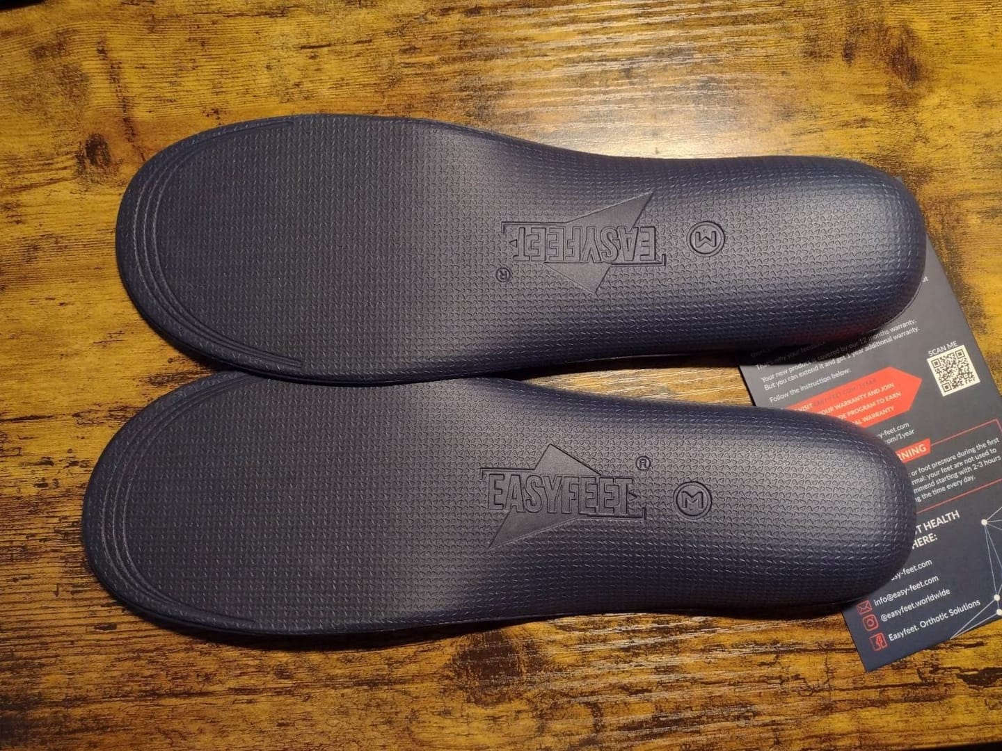 Customer photo review of EASYFEET Blue Model - Narrow Orthotic Insoles for All-Day Comfort (Medium Arch)