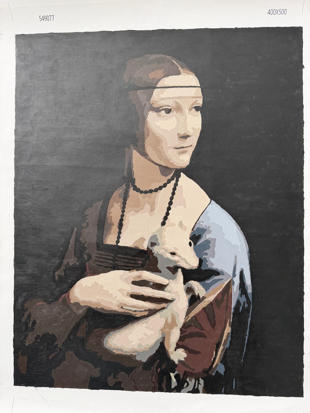 Customer photo review of Paint by Numbers - Lady with an Ermine | Leonardo da Vinci