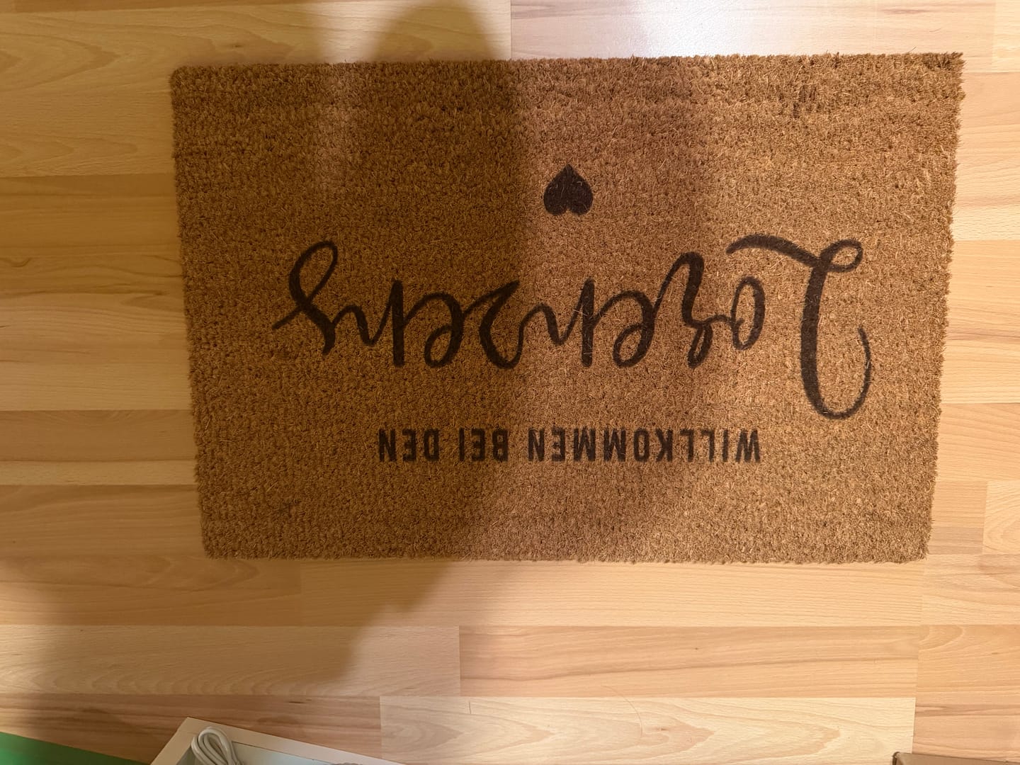 Customer photo review of Fußmatte aus Kokos personalisierbar – Willkommen bei Familienname mit Herz
